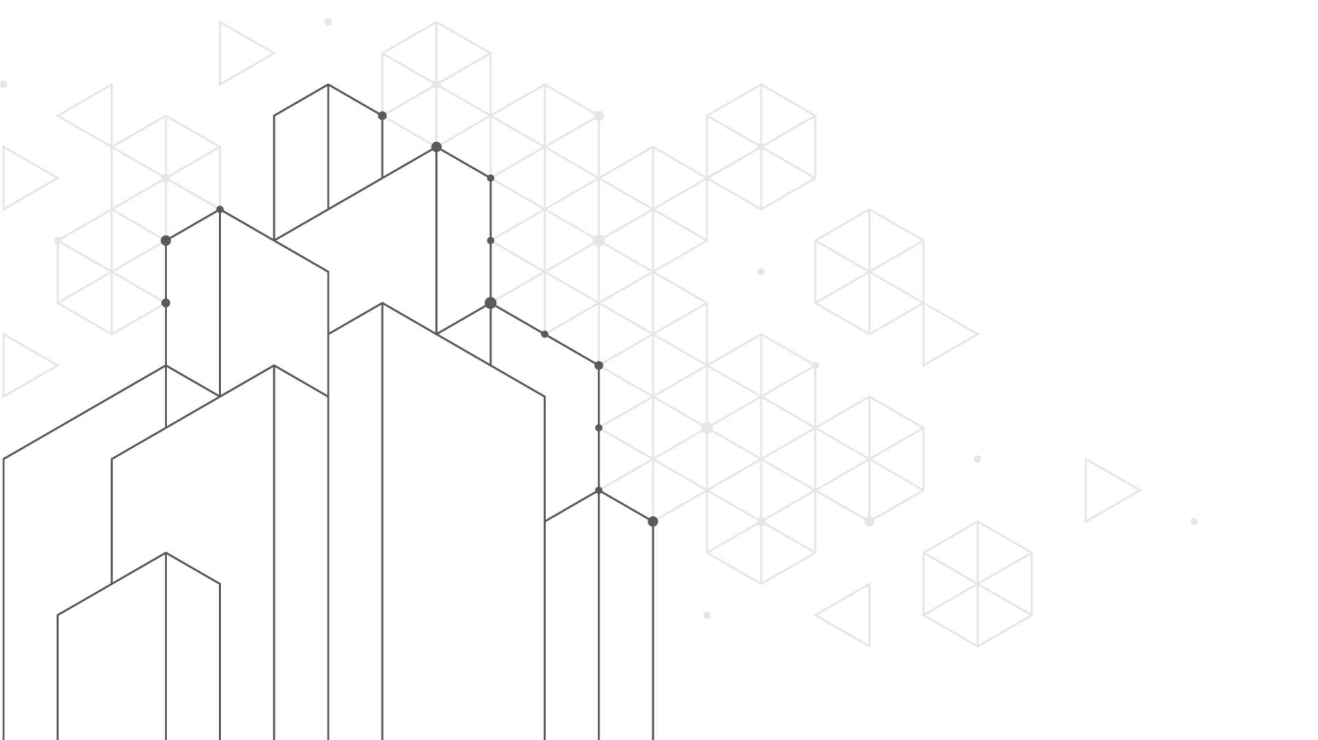 Schwarz-weiße Linienzeichnung eines abstrakten Gebäudes.